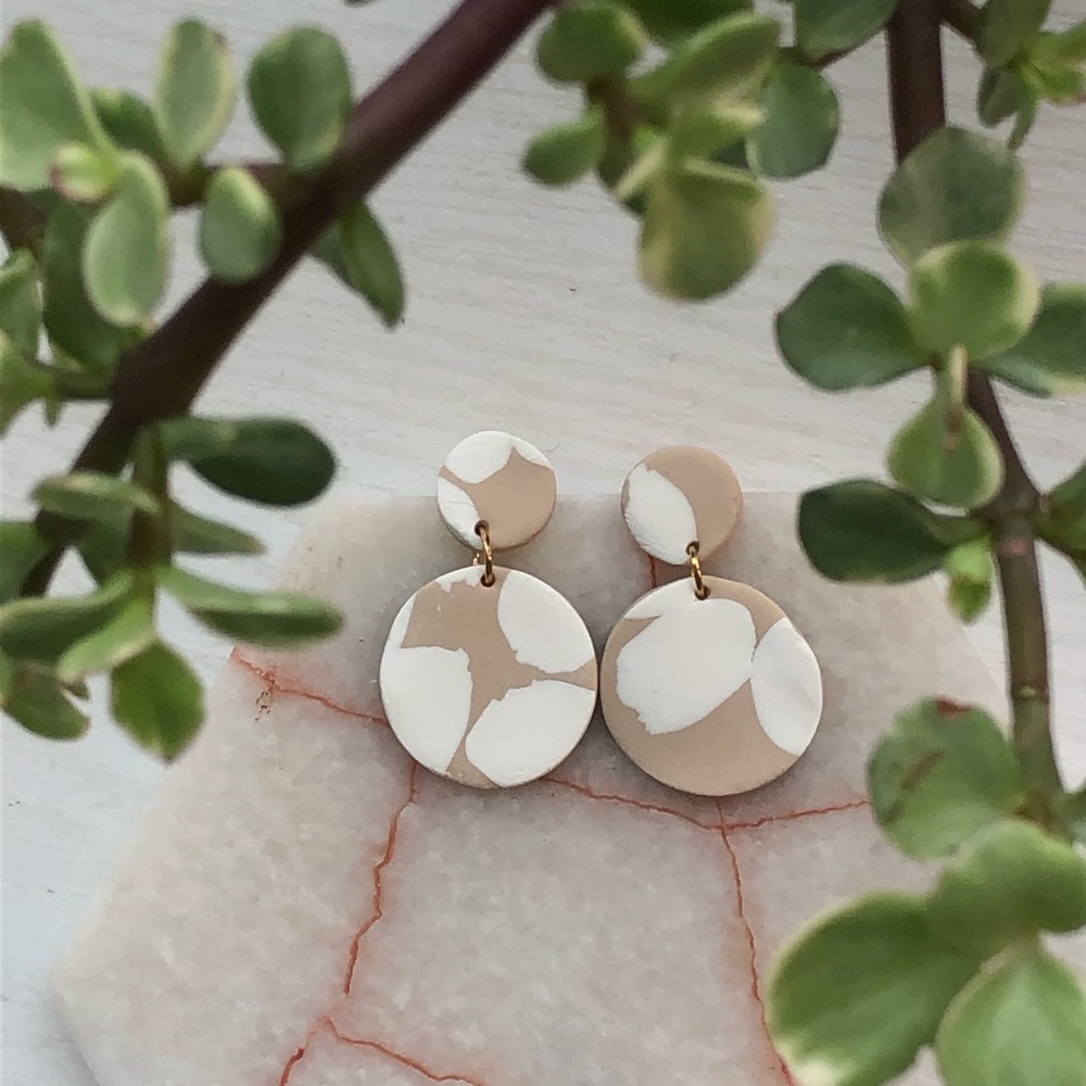Handmade polymer clay earrings